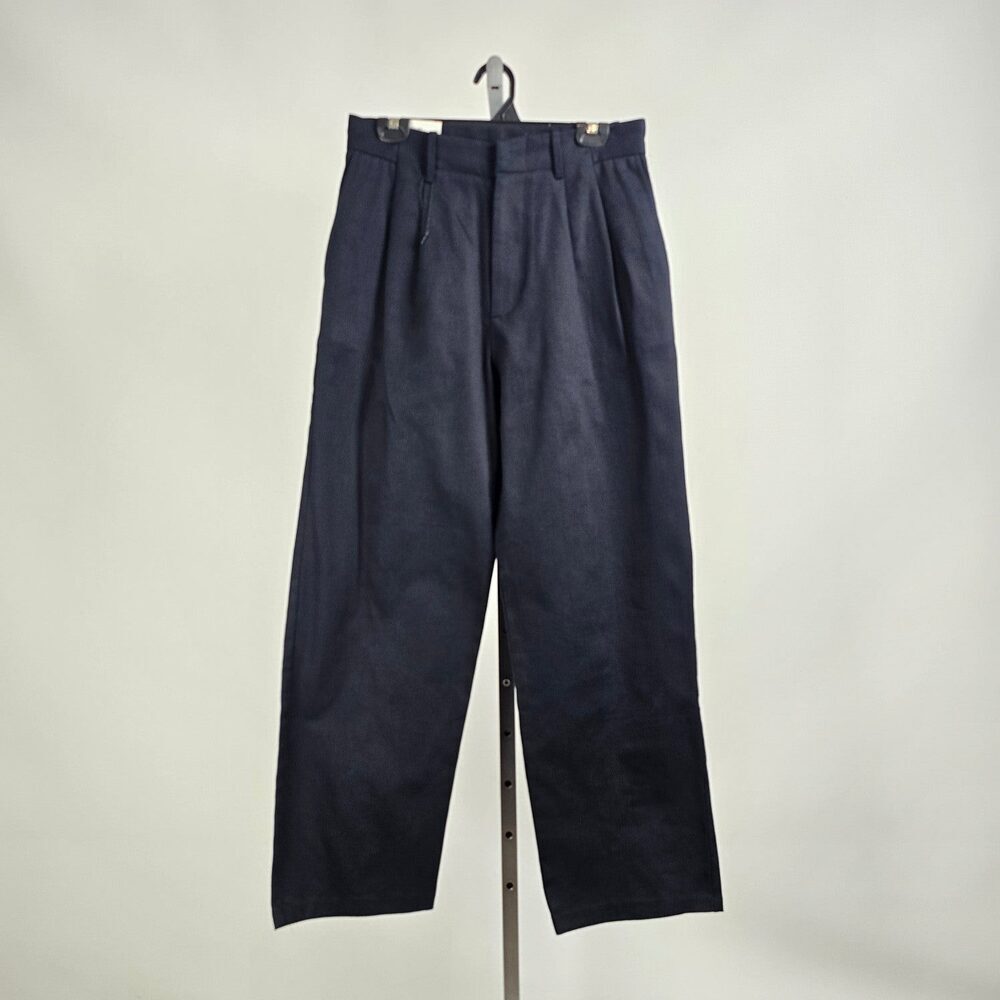Zara Black Cotton Pleated Dress Pants Size 30